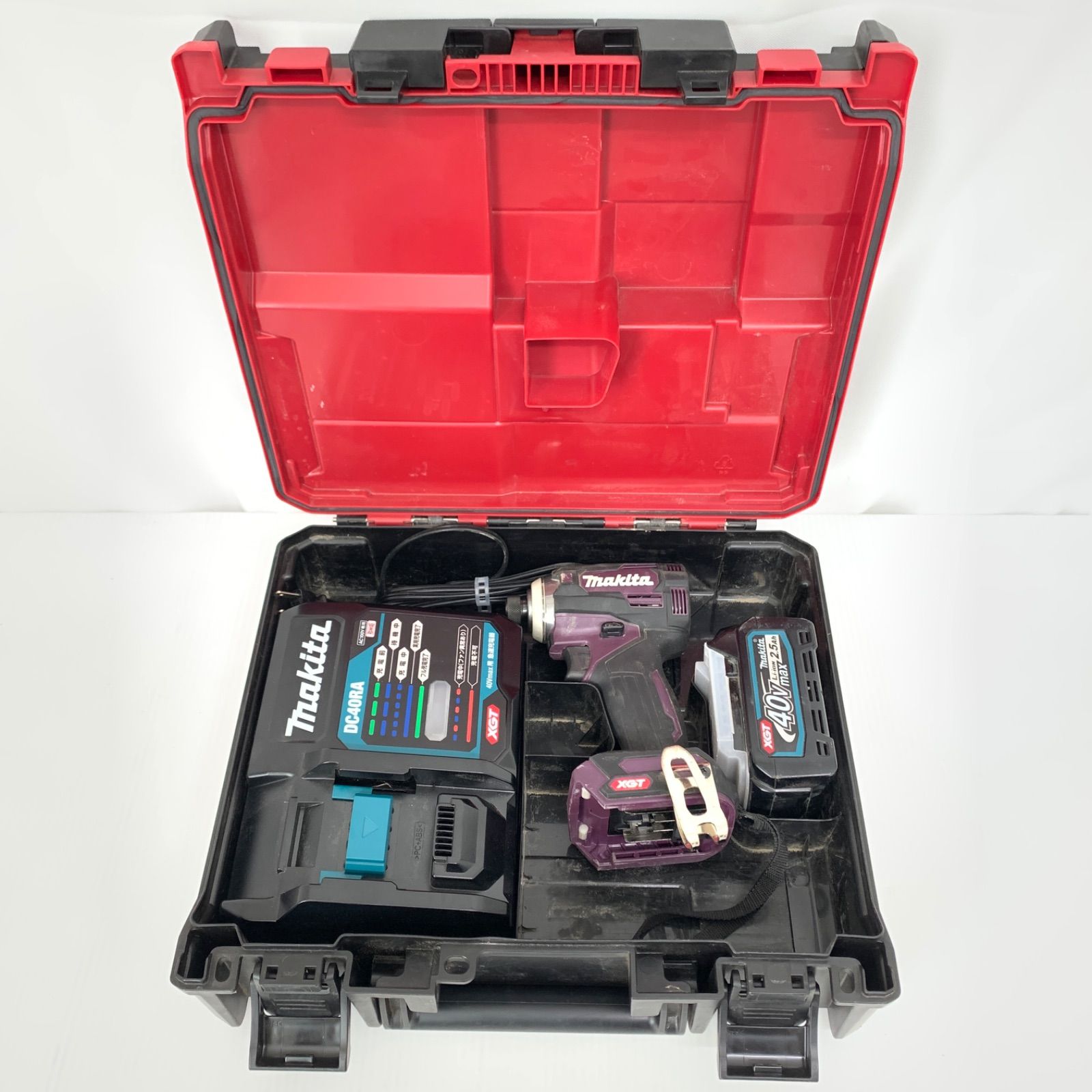 【中古】Makita マキタ コードレスインパクトドライバ TD001GDX 40V/2.5Ah バッテリ１個付属 店舗併売品　　M80714-5