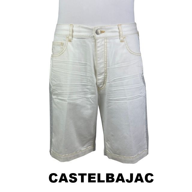 30％OFF　カステルバジャック　CASTELBAJAC　切り替えハーフパンツ　7215242118-1　シロ