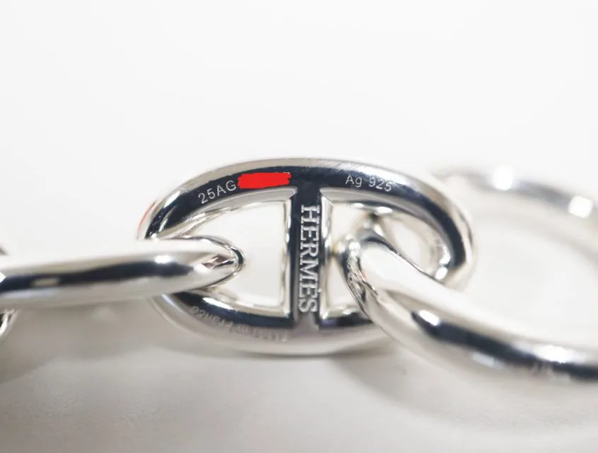 エルメス HERMES シェーヌダンクル TGM 16コマ 925 シルバー 未使用