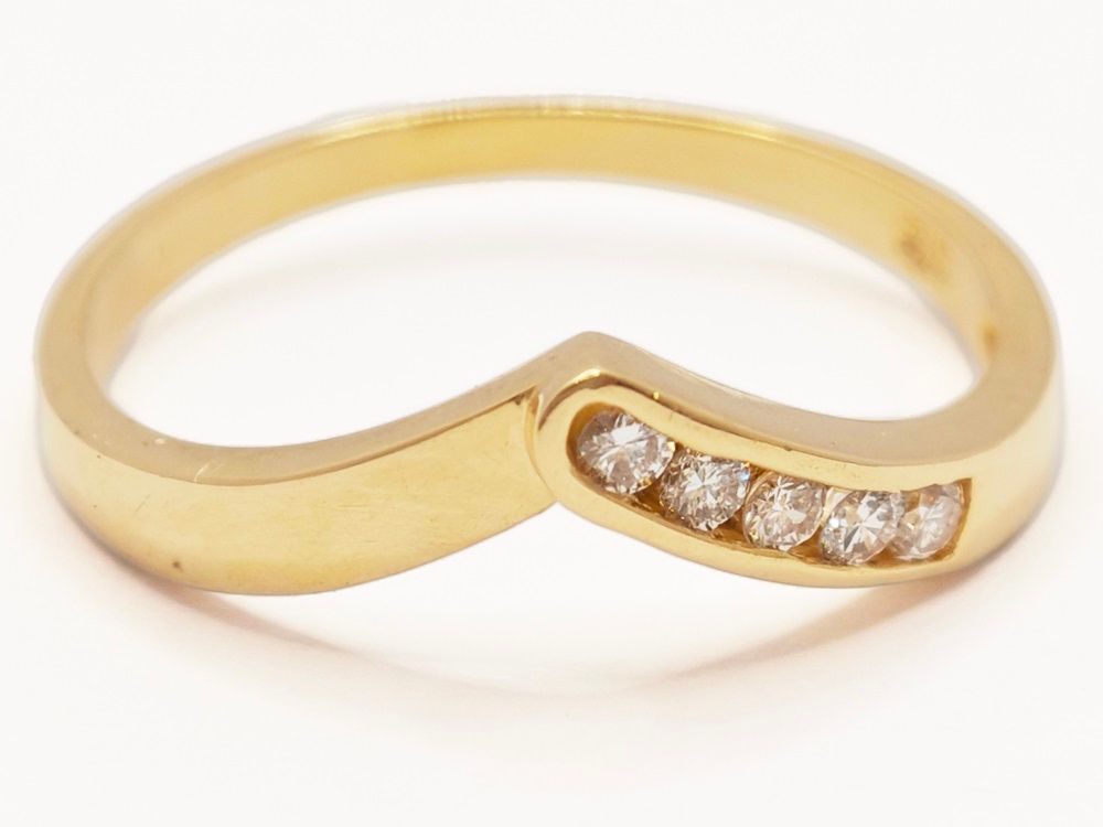 JEWELRY ジュエリー K18/D.0.11/1.8g リング・指輪 K18イエローゴールド K18YG/ダイヤモンド 12号 イエローゴールド レディース【中古】471