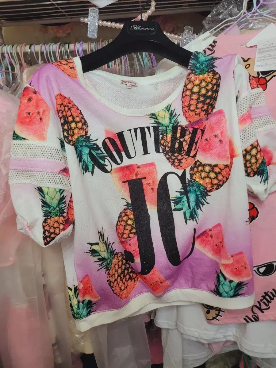 ジューシーパインアップル スイカ 半袖 TシャツL