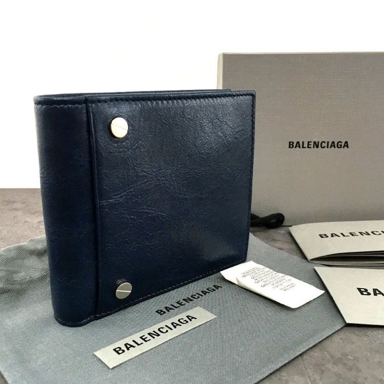 未使用品 BALENCIAGA クラシック スクエア 542001 二つ折り財布 558