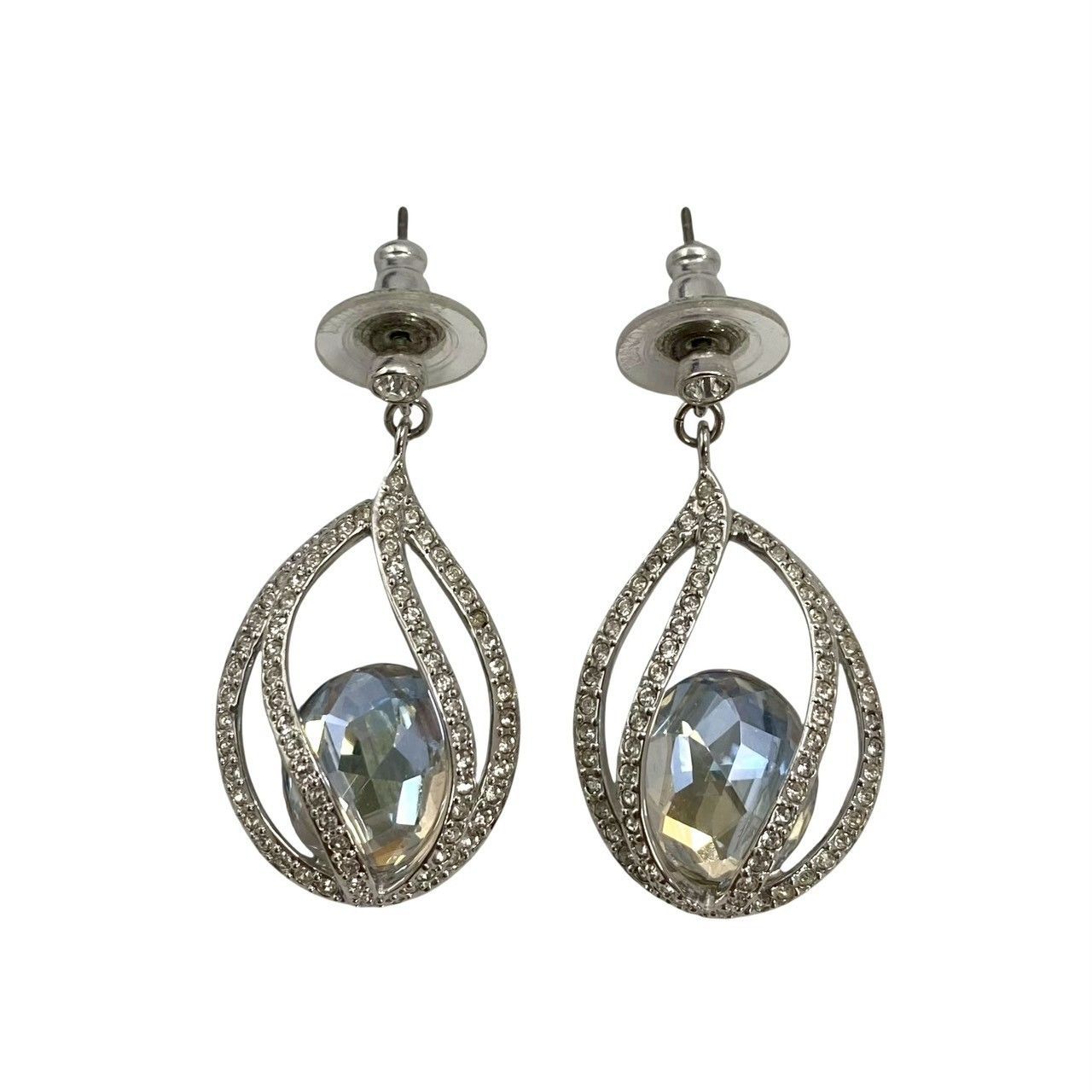 ♡みみ♡スワロフスキーピアス SWAROVSKI】Megan/ミーガン ムーンライト ドロップ ピアス クリスタル