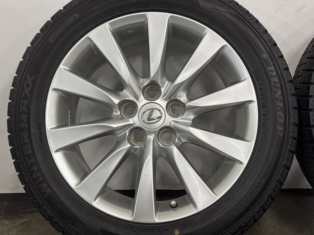 バリ溝】レクサス LS460 純正 18in 7.5J ＋32 PCD120 ダンロップ