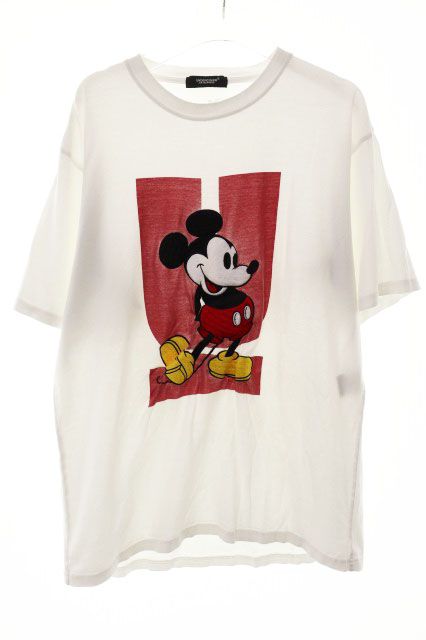 アンダーカバー UNDERCOVER × DISNEY UNDERCOVER CAPSULE COLLECTION WHITE サイズ 3 UC1C8805 刺繍 ミッキー TEE 半袖 【ブランド古着ベクトル】【中古】260713