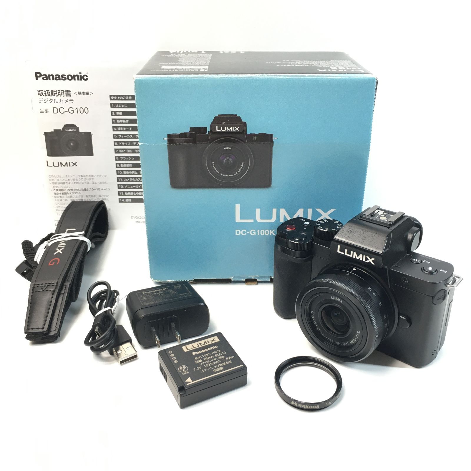 【未使用】Panasonic DC-G100K ミラーレスカメラ　おまけ付き 元箱付】Panasonic LUMIX DC-G100K ミラーレス一眼 標準レンズキット
