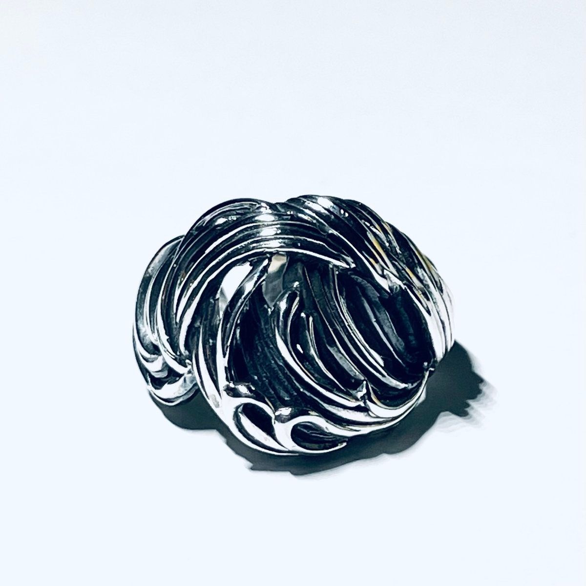 イチ テン物質】ウォーターオパール-opal シルバー環形 ハンドメイド