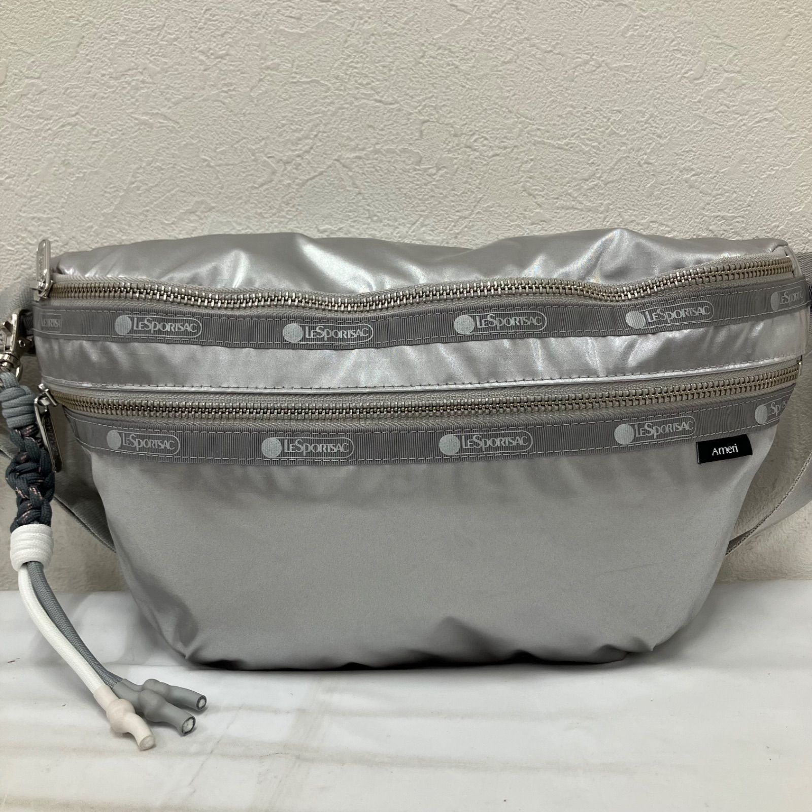 アメリビンテージ Ameri ×レスポートサック シルバー トート 446 LeSportsac レスポートサック ボディバッグ ウエストバッグ Ameri