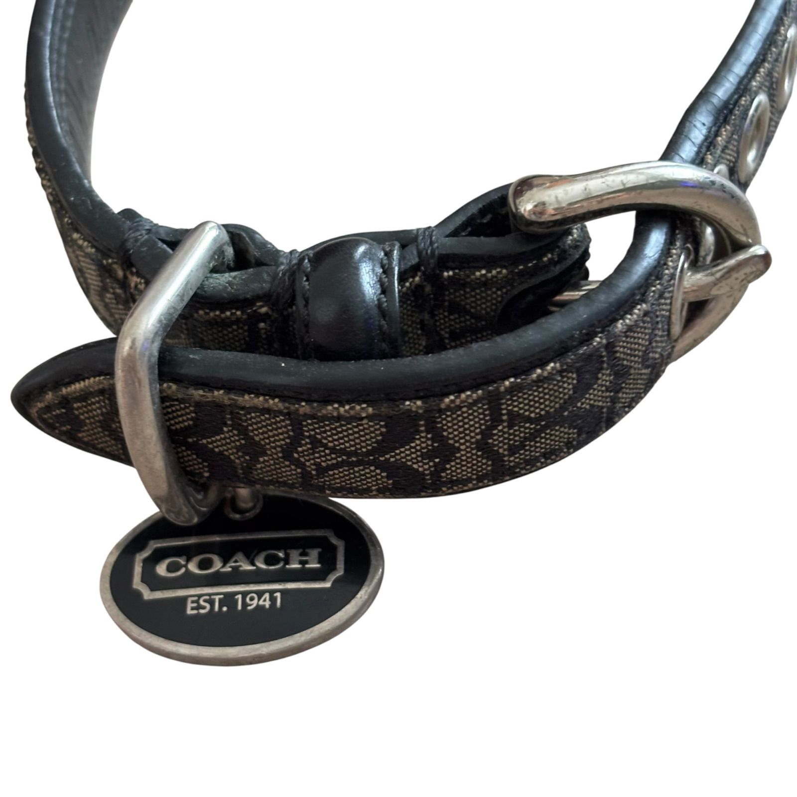 【美品】COACH 犬用リード RE387 COACH コーチ 犬用 首輪 リード セット シグネチャー チャーム
