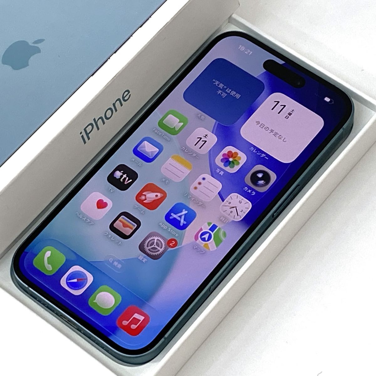 【SIMフリー】iPhone 16 128GB ティール MYDV3J/A バッテリー最大容量:100％ ※中古/利用○