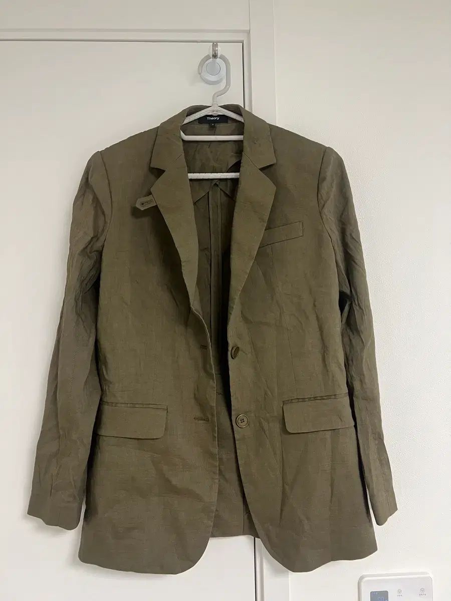 百貨店購入 セオリー 夏用 リネン 麻 MY ジャケット レディース 44 細身55