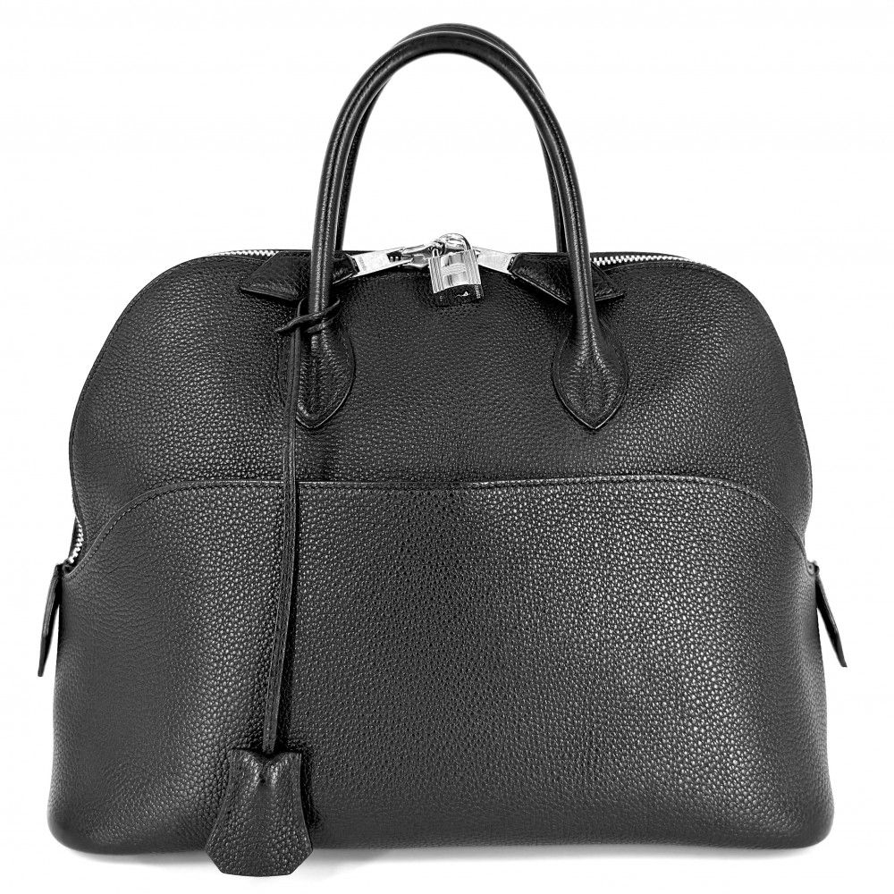 エルメス ハンドバッグ レディース ボリード31 HERMES □J刻印 レザー ブラック 黒 シルバー金具 2006年【中古品】 337,500円