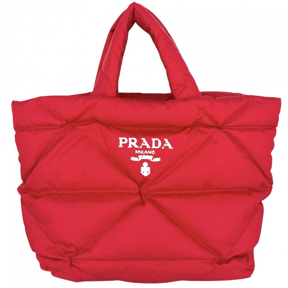 プラダ ハンドバッグ レディース パデッドRe Nylon トートバッグ PRADA 2VG082 ナイロン レッド 赤 シルバー金具 美品【中古品】 98,450円