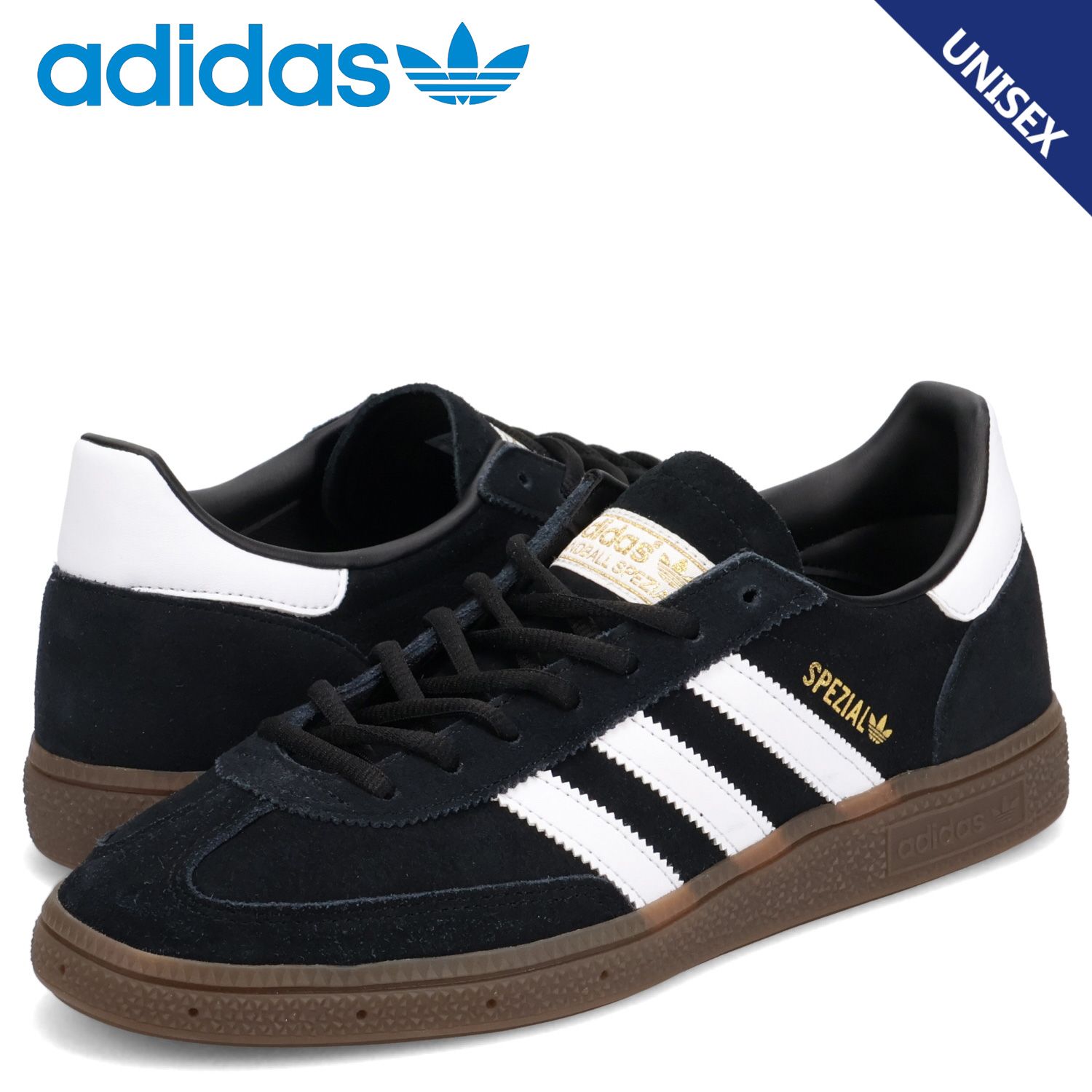 アディダス オリジナルス adidas Originals スニーカー ハンドボール スペツィアル メンズ レディース HANDBALL SPEZIAL DB3021、ブラック/L