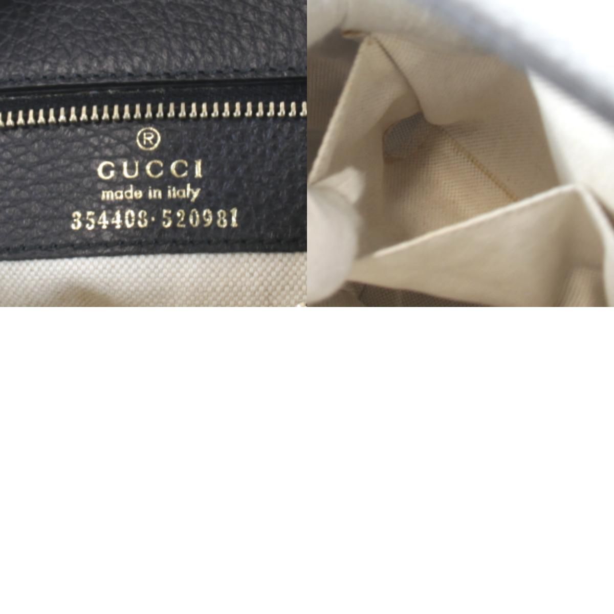 『USED』 グッチ 354408・520981 トートバッグ レザー ブラック