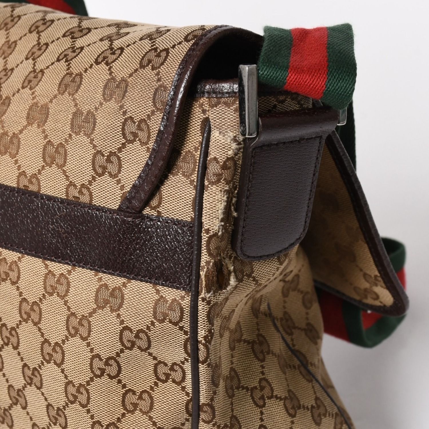 GUCCI グッチ ウェブストラップメッセンジャー ショルダーバッグ