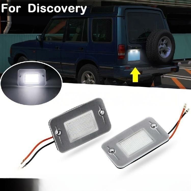 ランドローバー Land Rover ディスカバリー Discovery 2/3 1994-2004年 リア ナンバー灯 LED ライセンスランプ ブラック ホワイト ABS製 車尾部アクセント 7,226円