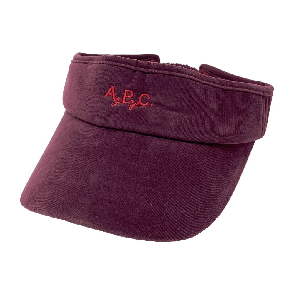 A.P.C.GOLF アーペーセーゴルフ コーデュロイ サンバイザー レッド系 F [240101702169] ゴルフウェア ストスト