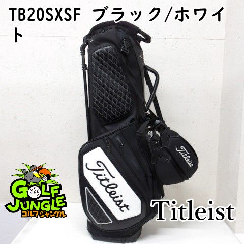 【中古】キャディバッグ タイトリスト TB20SXSF ブラック ホワイト 0キャディバッグ カート スタンド おすすめ[4382]