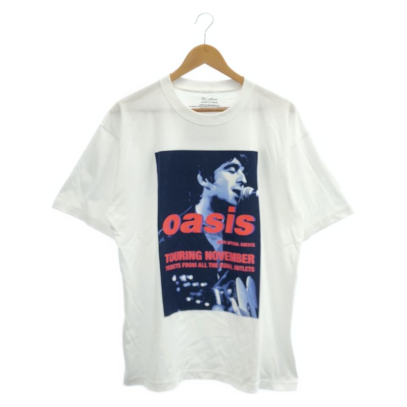 アダムエロペ × オアシス Tシャツ モーニンググローリー 白 中古】Adam et ROPE×oasis Morning Glory? ツアーTシャツ XL ホワイト