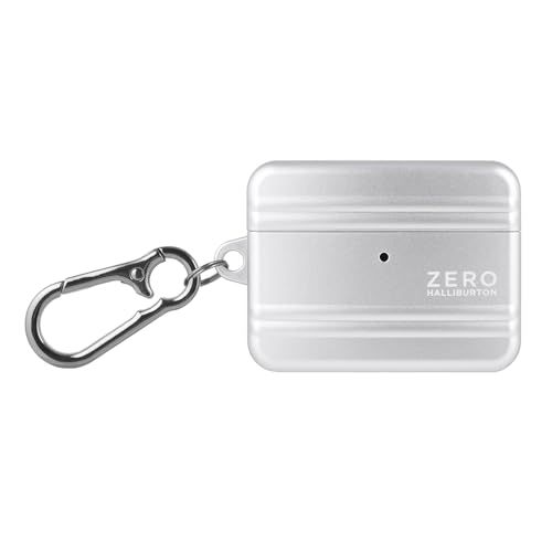 [ゼロハリバートン] AirPods Pro3 ケース MagSafe対応 第3世代 耐衝撃 ワイヤレス充電 カラビナ付 イヤホンケース ZERO HALLIBURTON UNiCASE (マットシルバー)Ju