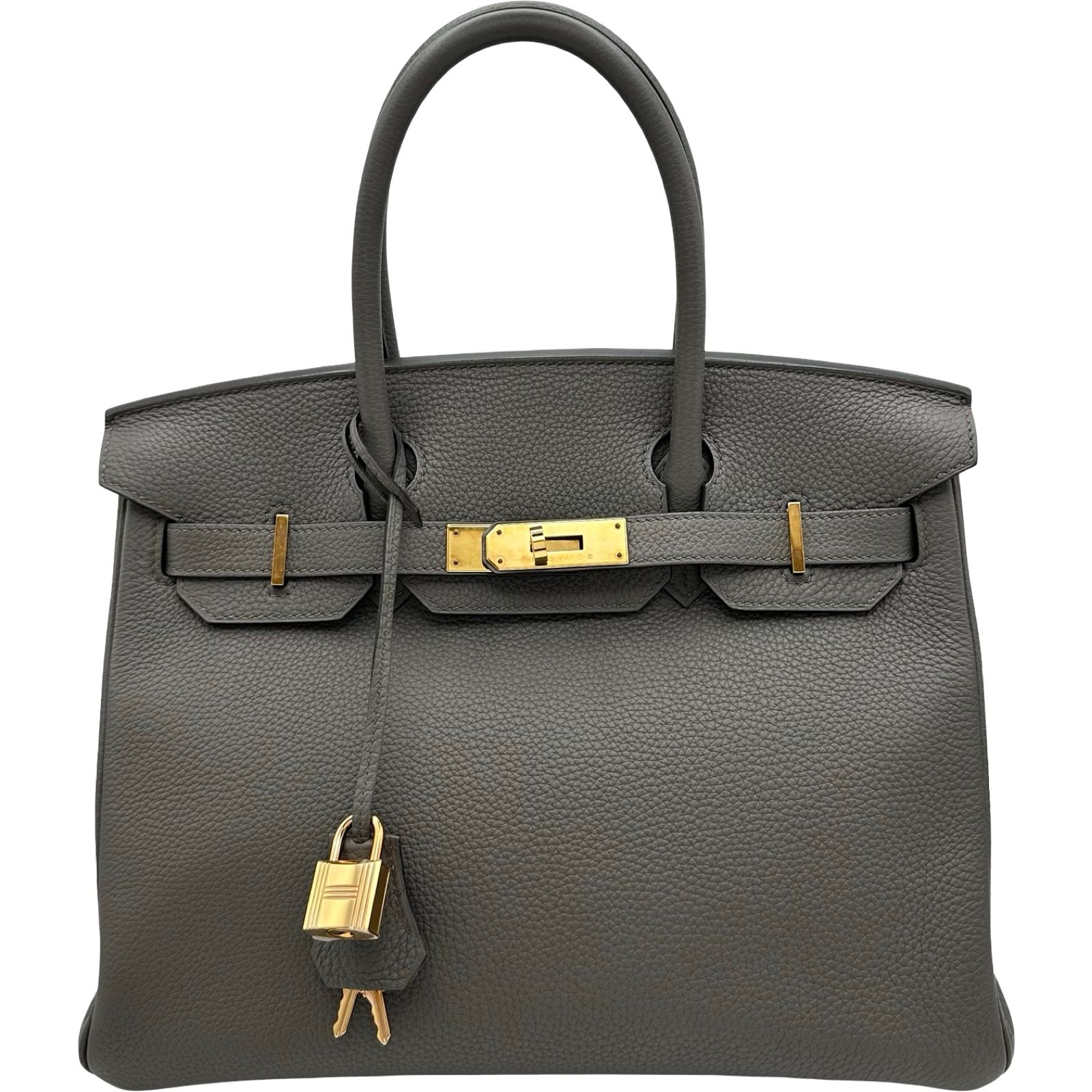 エルメス HERMES バーキン30 Y刻印 グリスエタン ピンクゴールド金具 トゴ レディース ハンドバッグ