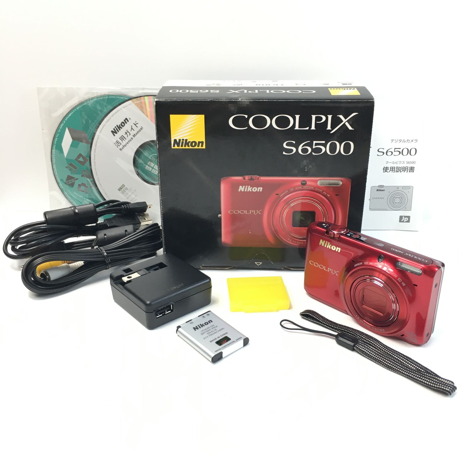 【元箱付】Nikon ニコン COOLPIX S6500 グロッシーレッド S6500RD 13,651円
