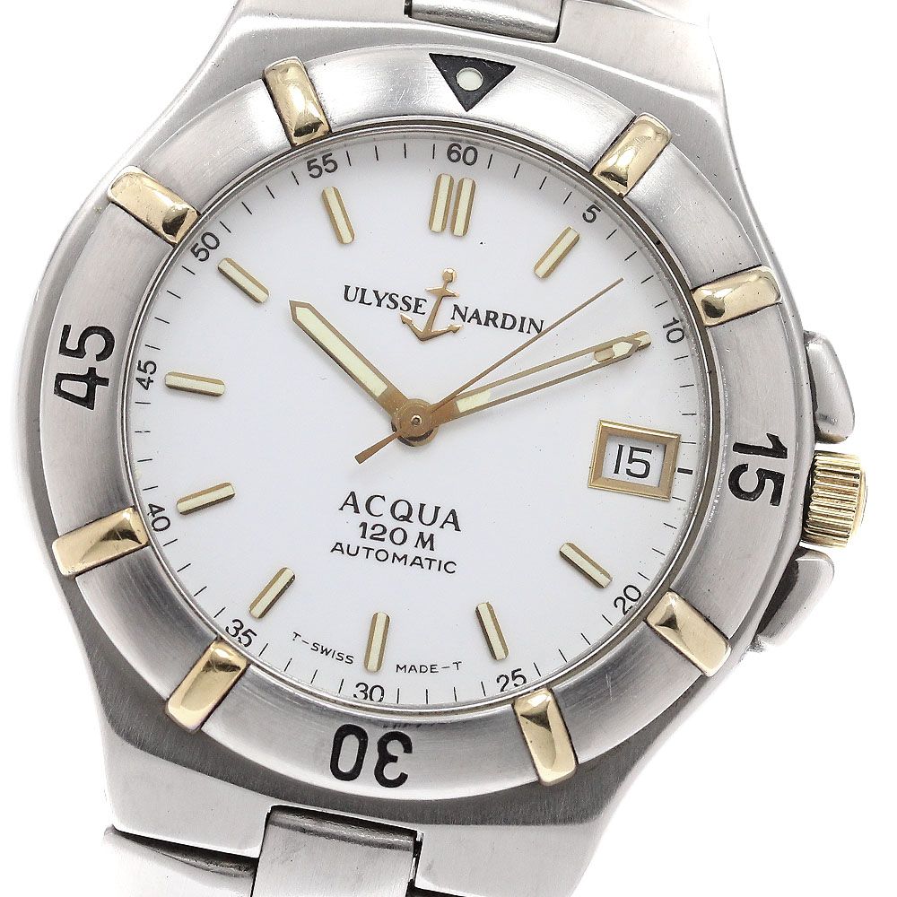 コ*ツ様 Ulysses Nardin 自動巻き 時計 訳あり ユリス・ナルダン Ulysse Nardin 134-26 アクア デイト 自動