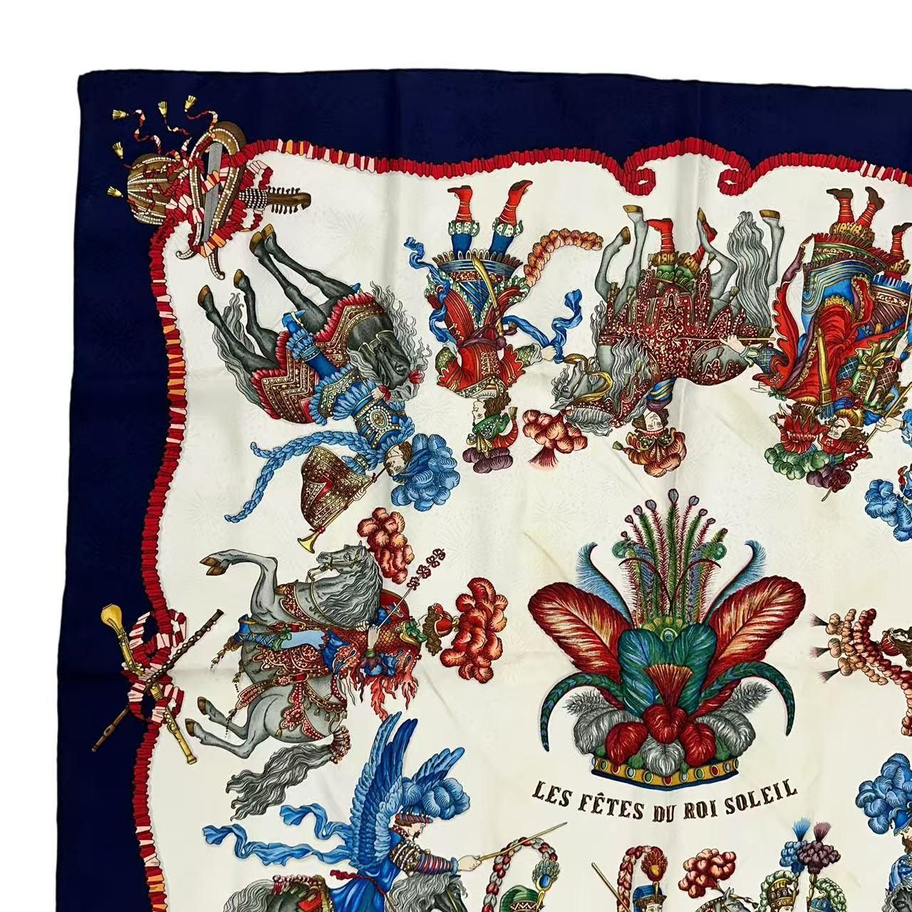 HERMES エルメス スカーフ シルク カレ90 Les Fêtes du Roi Soleil