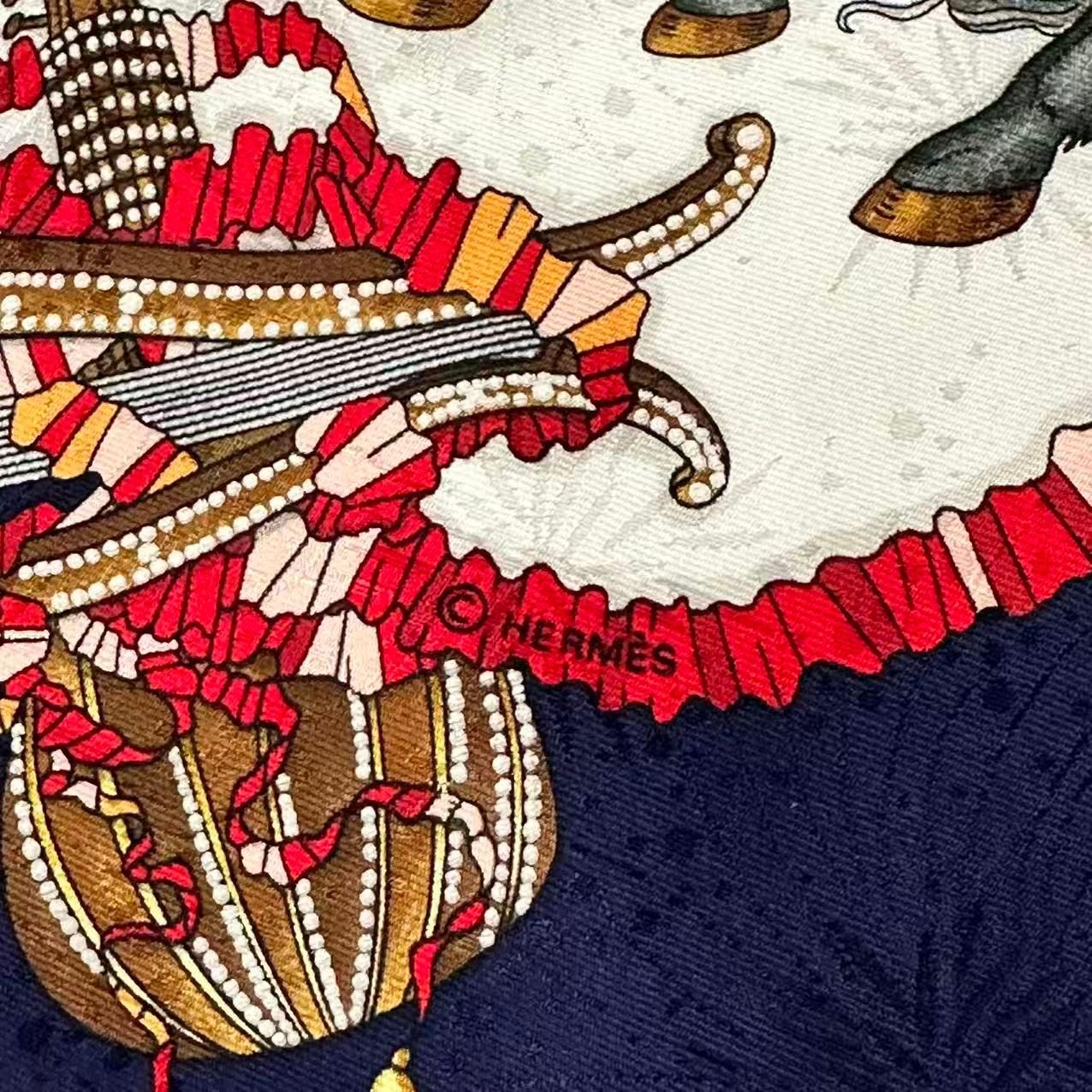 HERMES エルメス スカーフ シルク カレ90 Les Fêtes du Roi Soleil