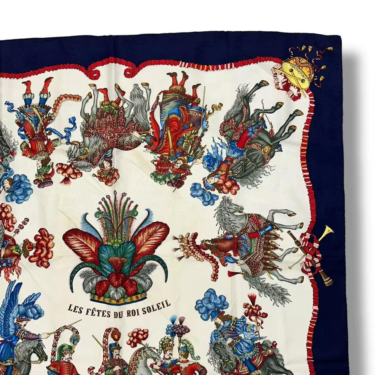 HERMES エルメス スカーフ シルク カレ90 Les Fêtes du Roi Soleil
