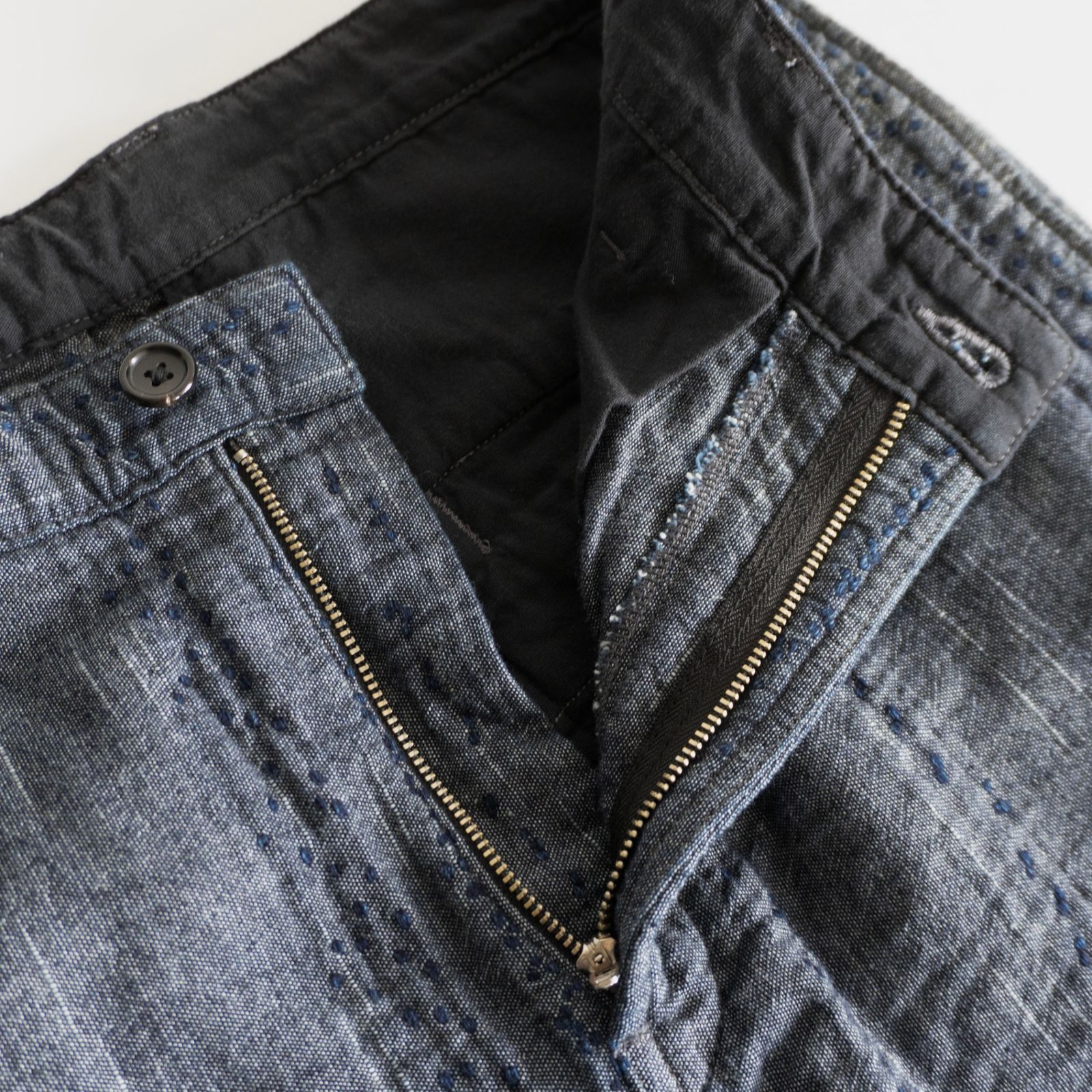 極美品】PORTER CLASSIC【NEW SASHIKO CROPPED PANTS】S ニュー刺子
