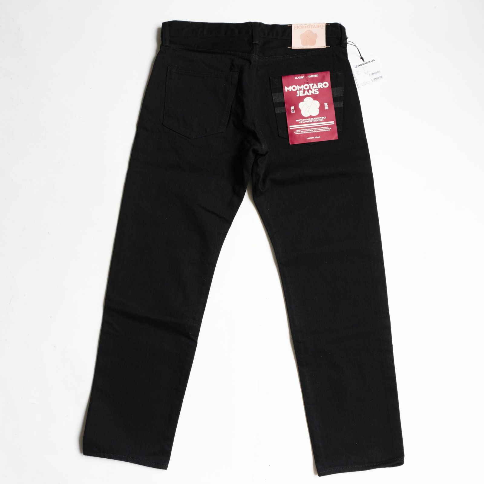 未使用品】桃太郎ジーンズ【#200 CLASSIC TAPERED 15.7oz BLACK】34 