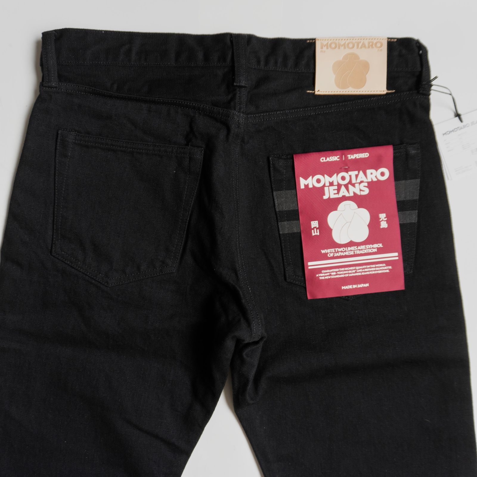 未使用品】桃太郎ジーンズ【#200 CLASSIC TAPERED 15.7oz BLACK】34 