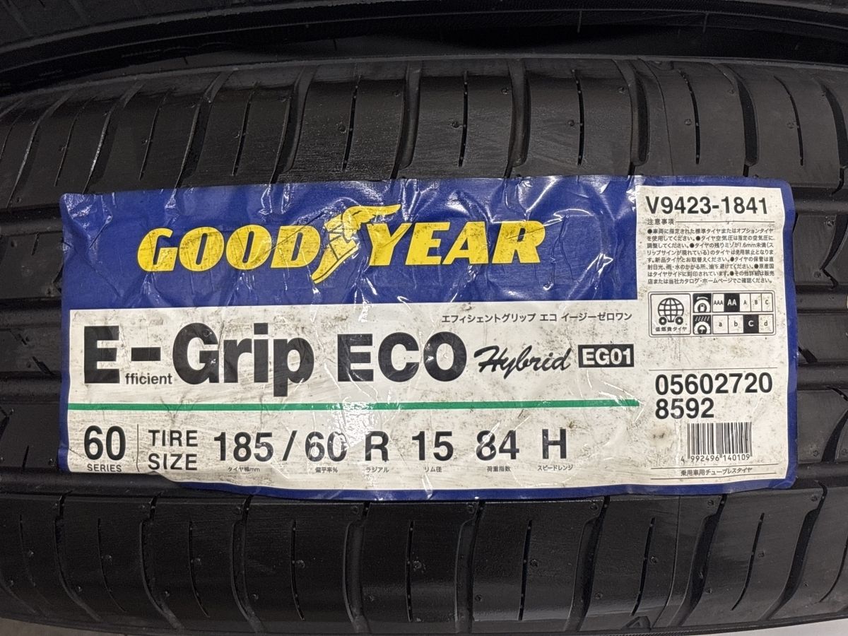 ラベル付/未走行】グッドイヤー エフィシエントグリップ エコ EG01 185 