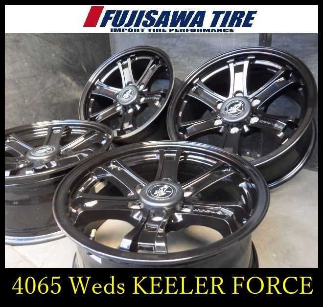 【4065】37B▲送料無料▲Weds KEELER FORCE▲17x7.5J 6穴 PCD139.7 +25▲4本 26104217