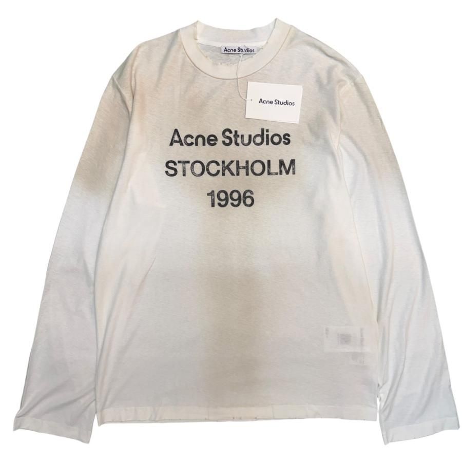【新古品】サイズ【Men's S　/Women's M 】アクネストゥディオズ ACNE STUDIOS 26SS／ スプレー仕上げ1996ロゴTシャツ ／スプレー加工ロングスリーブTシャツ ／FN-UX-TSHI000016　 8065000236783