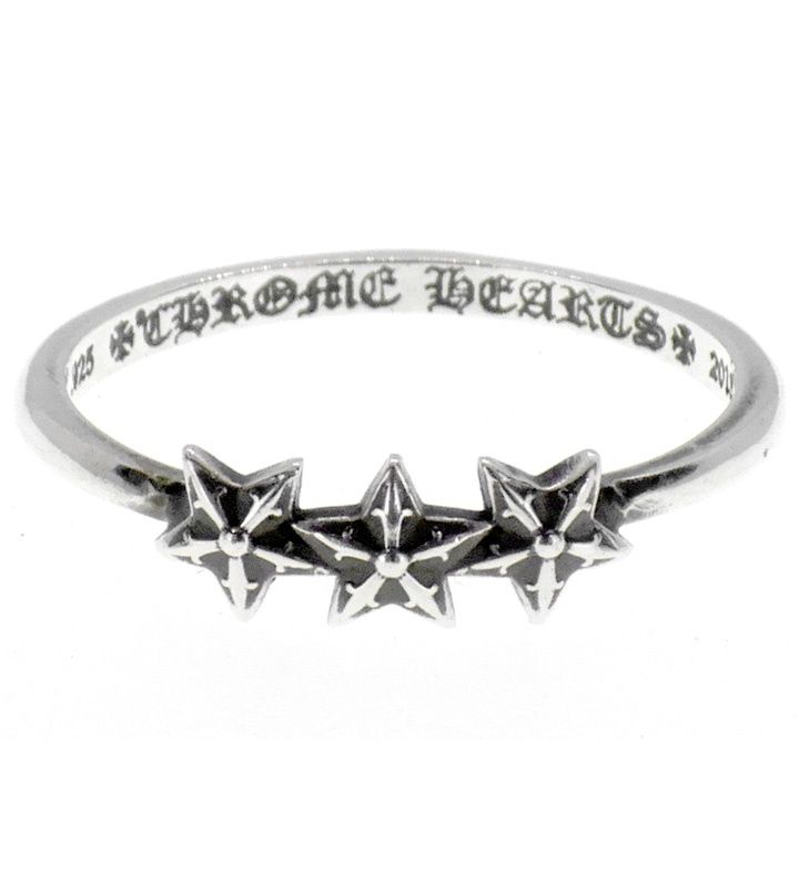 クロムハーツ CHROME HEARTS 【 BUBBLEGUM 3STAR 】 バブルガム 3 スター シルバー リング n11510 97,900円