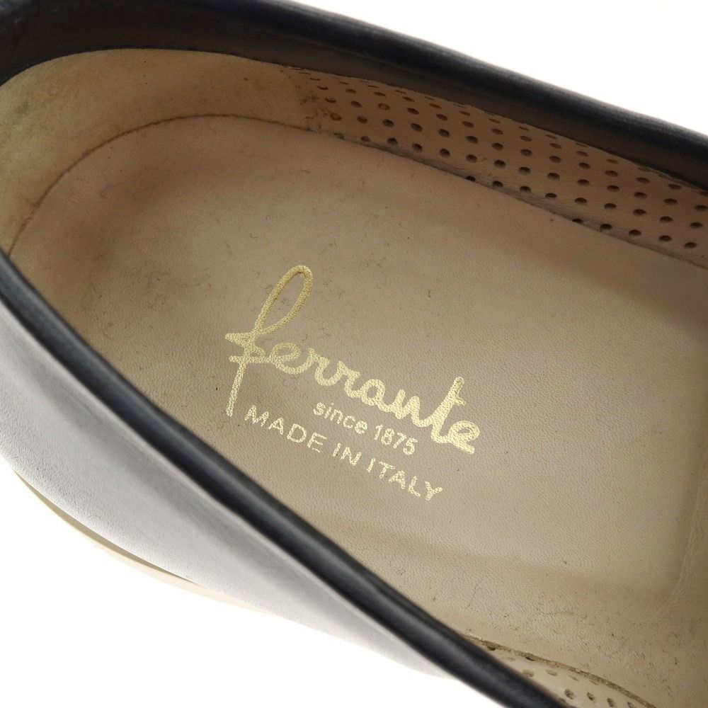 中古】フェランテ FERRANTE ヴァンプローファー ネイビー【サイズ7 1/2