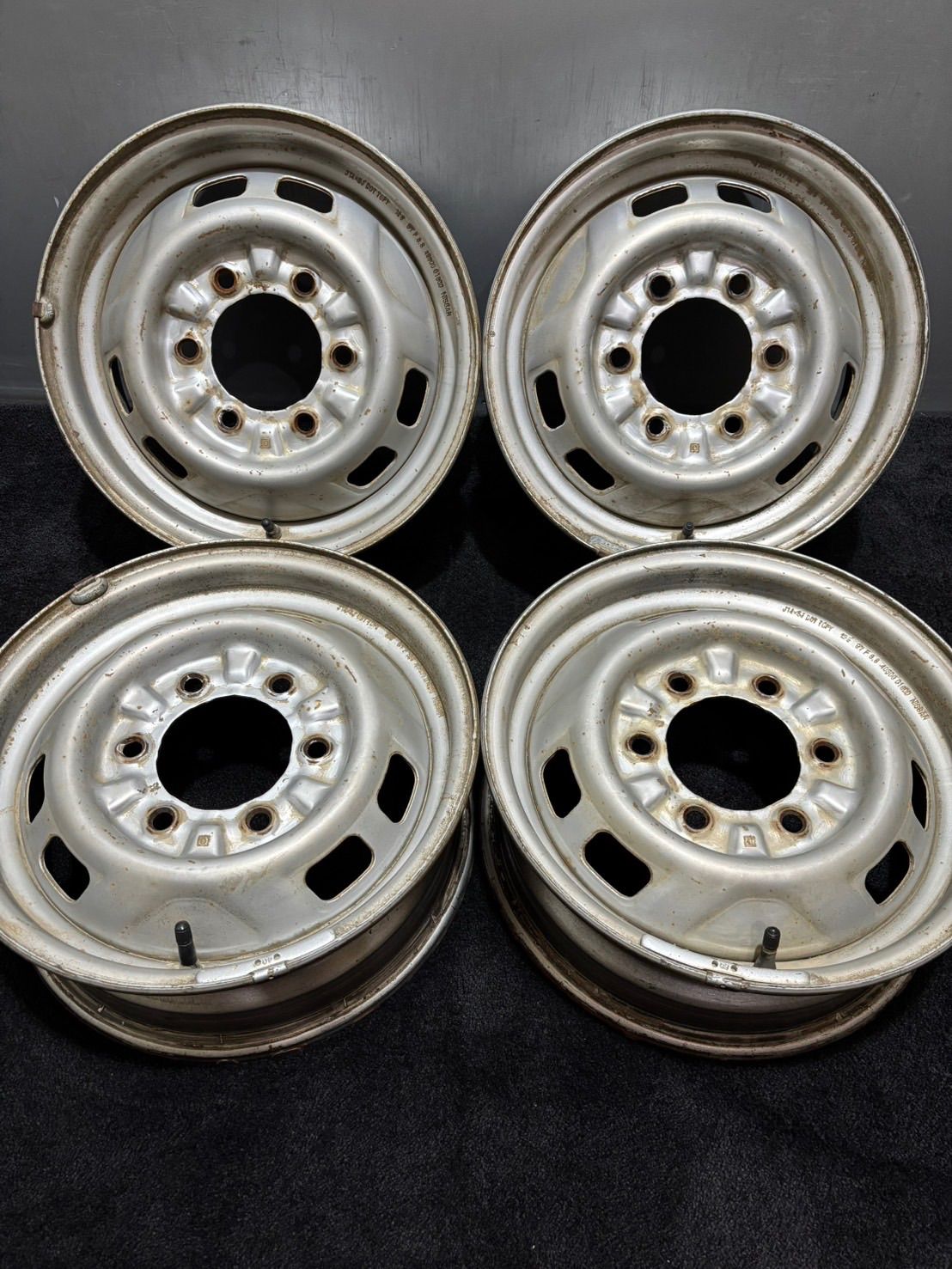 4.5J-14インチ 4H100 +45 YFC WEZEN 中古 社外 ホイール 4本 軽自動車