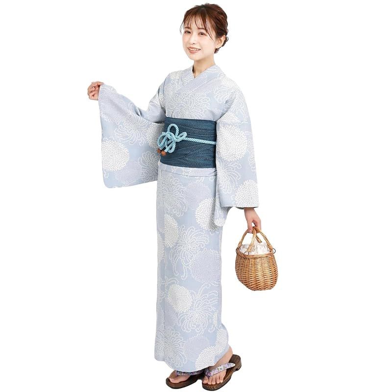 【新品】 [Fuuka] [フウカ] 浴衣 レディース セット 2点 女性 女 大人 フリーサイズ 2L 3L 4L ゆったり 大きいサイズ (x37-05b-b233, 4L)
