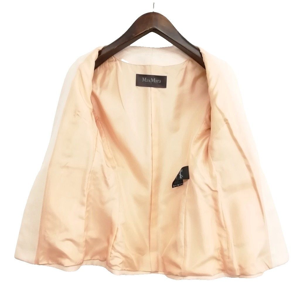 マックスマーラ MAX MARA pianoforte ノーカラー ジャケット レーヨン