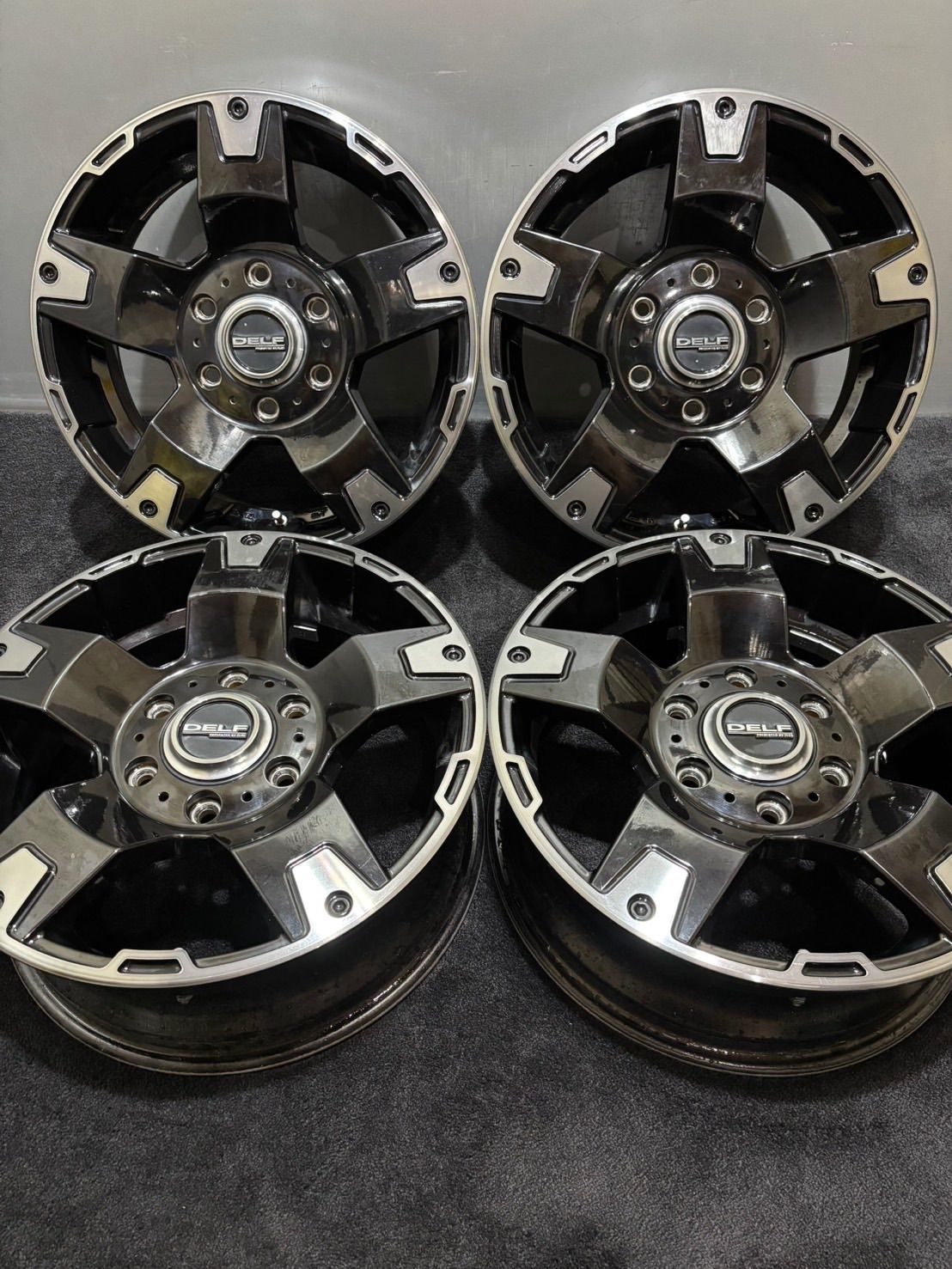 ☆FLEX DELF 03 17インチ 6.5J +38 139.7 6H アルミホイール 4本