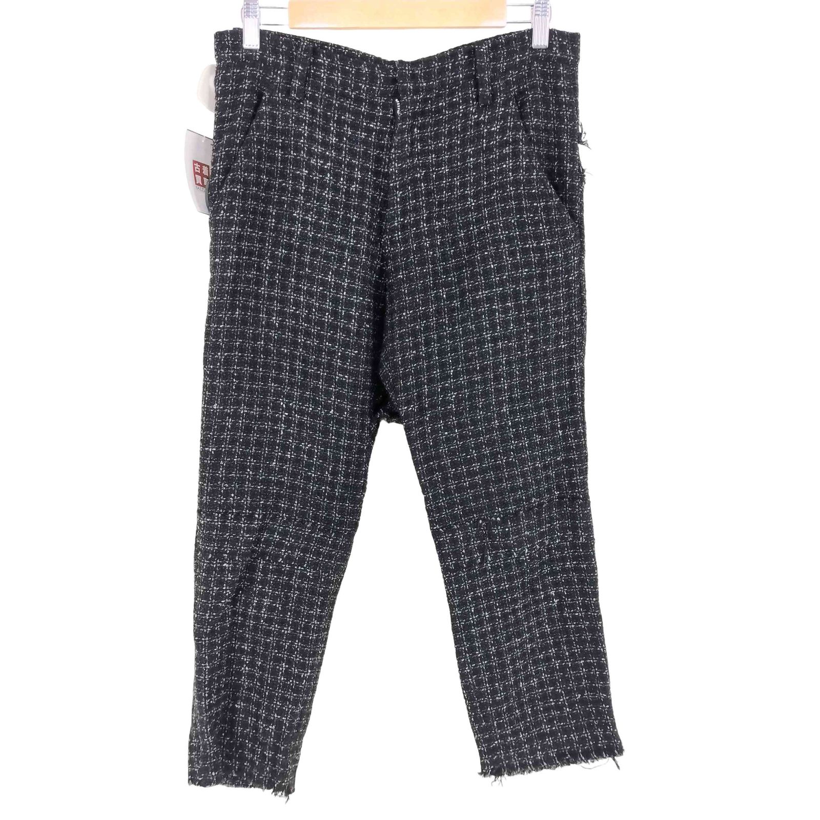 ヨウジヤマモトファム Yohji Yamamoto FEMME 01SS シルクレーヨン デザインテーパードツイードパンツ レディース JPN：2