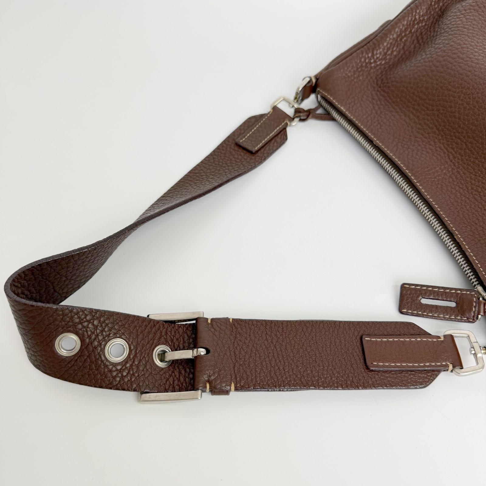 中古】PRADA プラダ ワンショルダー ショルダーバッグ レザー ブラウン