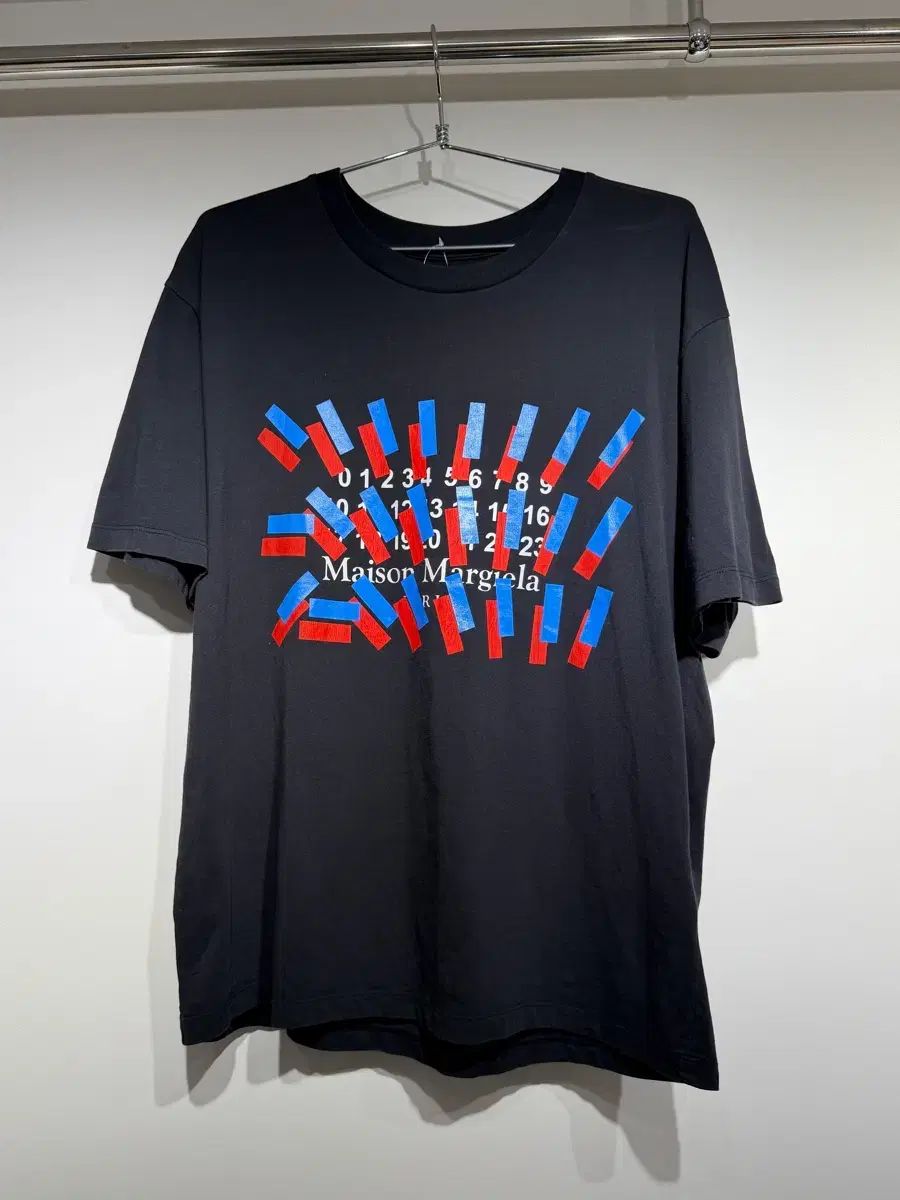 メゾンマルジェラ テープ プリント 半袖 Tシャツ