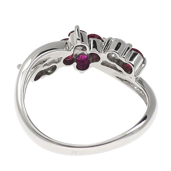 Pt900 ルビー ダイヤモンド リング 0.39ct D0.14ct フラワー - メルカリ