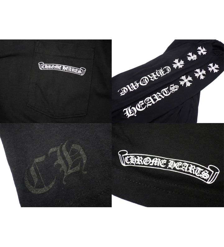 クロムハーツ CHROME HEARTS 【 CH L/S TEE 】 アーム ロゴ プリント