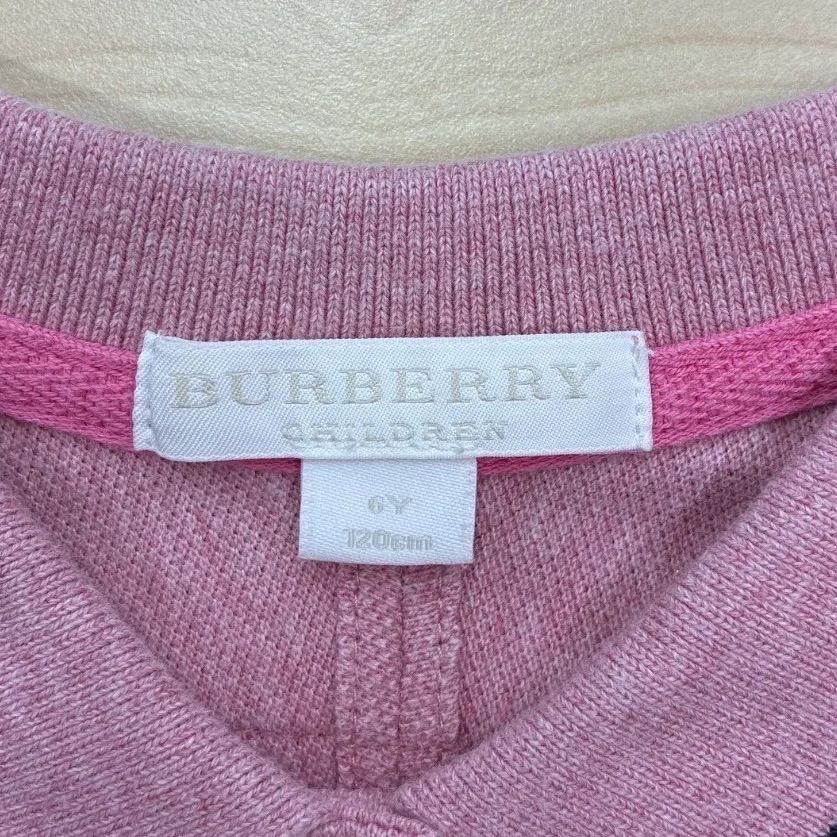 バーバリー Burberry】キッズ 半袖ワンピース ポロワンピース 120 (6Y