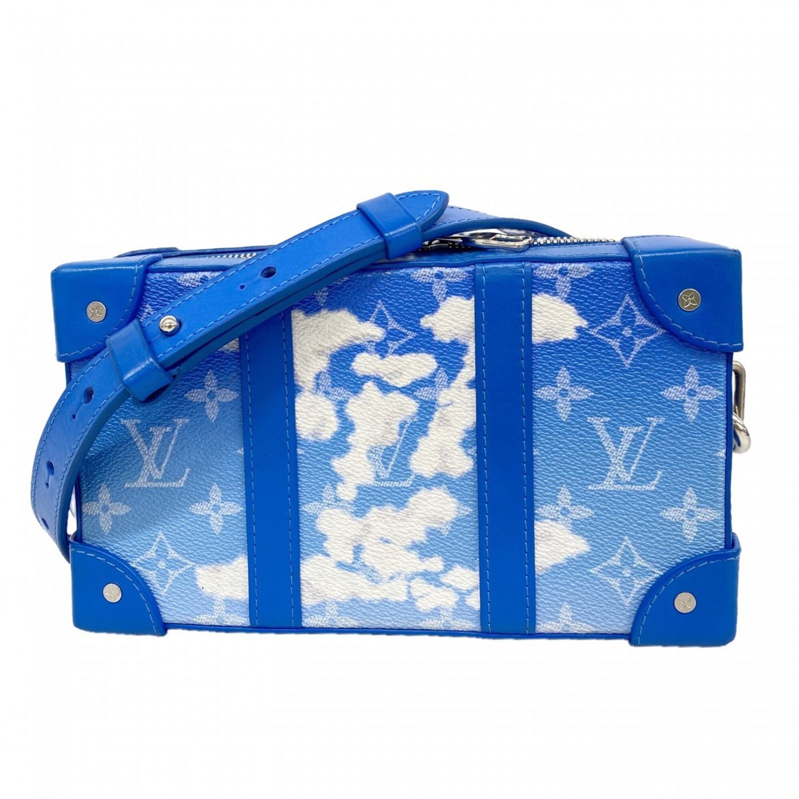 ルイ・ヴィトン(Louis Vuitton) ルイ・ヴィトン ショルダーバッグ モノグラム・クラウズ ソフトトランクウォレット M45432 ブルー ホワイトメンズ レディース